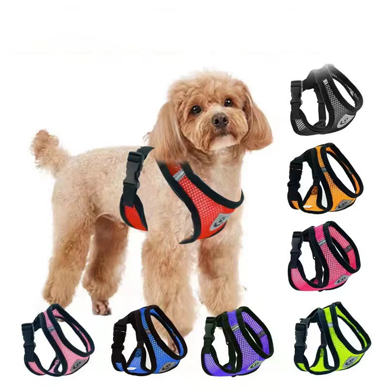 Cat Harness Vest Walking Leash for Puppy Dog Collar Polyester Adjustable Mesh Dog Harness for Small Medium Pet Accessories