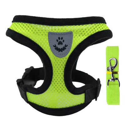 Cat Harness Vest Walking Leash for Puppy Dog Collar Polyester Adjustable Mesh Dog Harness for Small Medium Pet Accessories